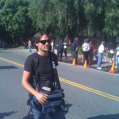 Curtis on set