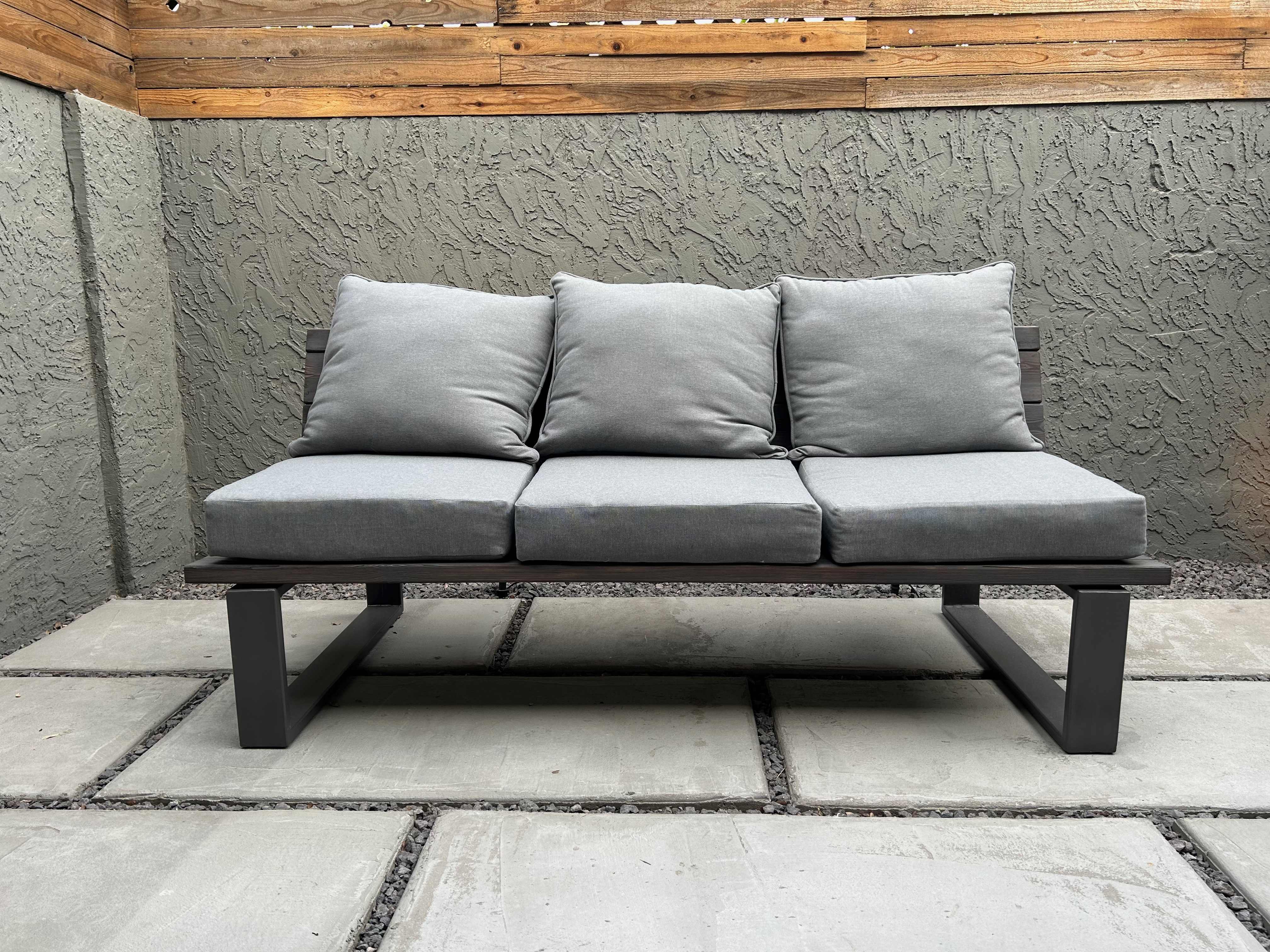 Custom metal outdoor sofa frame