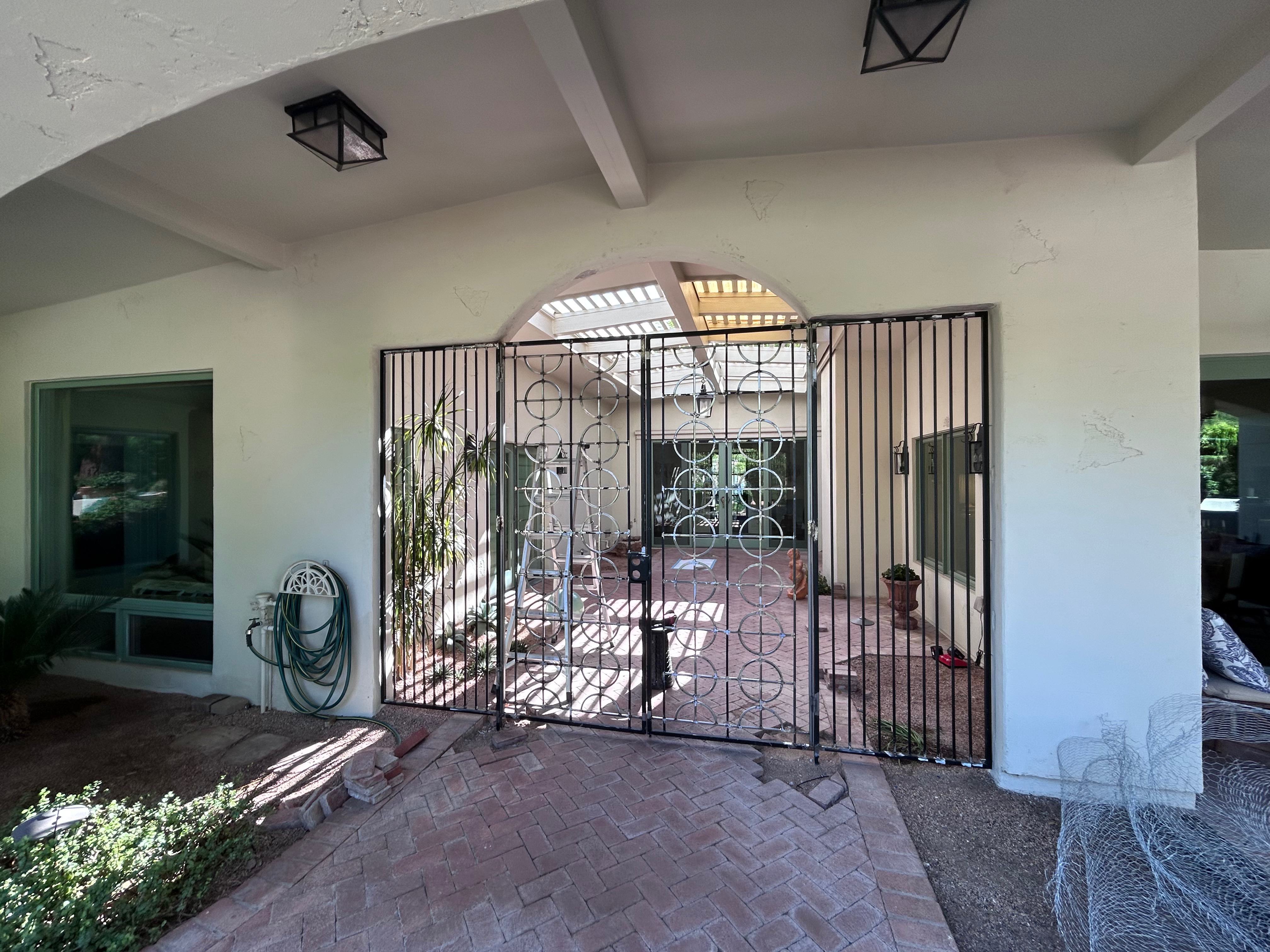 Finished gate front view